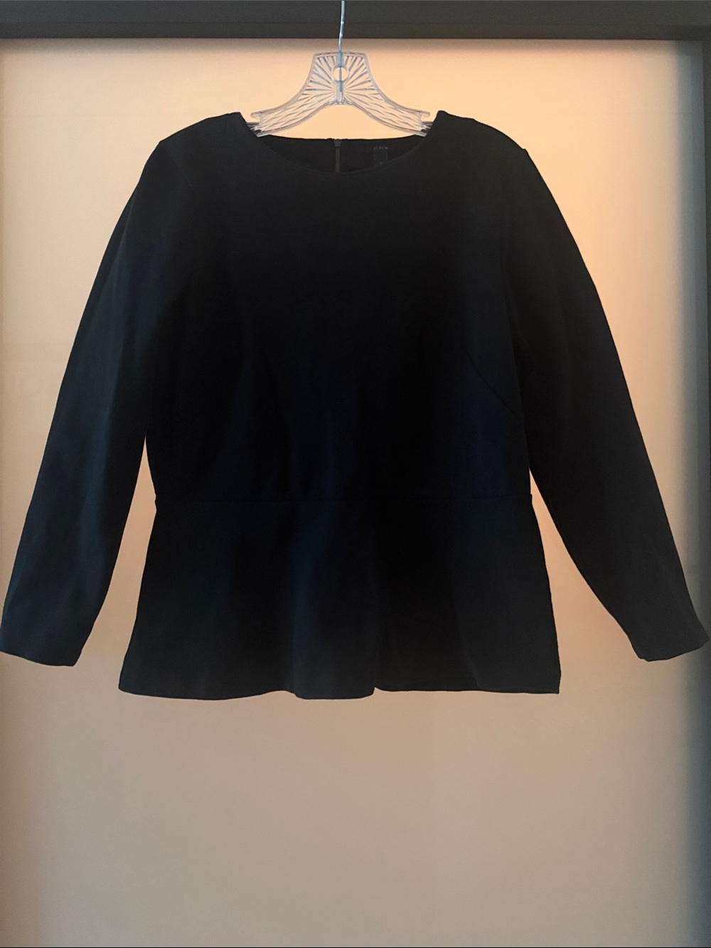 J Crew Peplum Top - Black